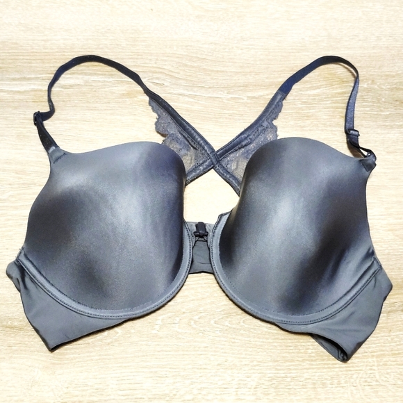 Victoria Secret 36C Front Close Gray Lace Wired Bra - Picture 1 of 7